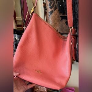 Coach Pink Leather Shoulder Bag